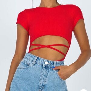 Princess polly Nicola bodysuit red size 6 *never worn!